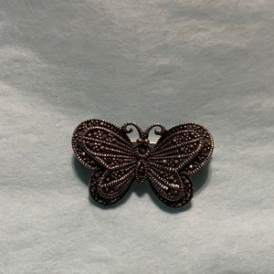 Small marcasite butterfly pin